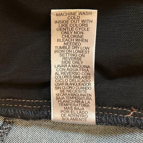 Democracy 16W Ab Technology Ankle Jeans Blue Distressed Slimming Fit - Picture 7 of 13